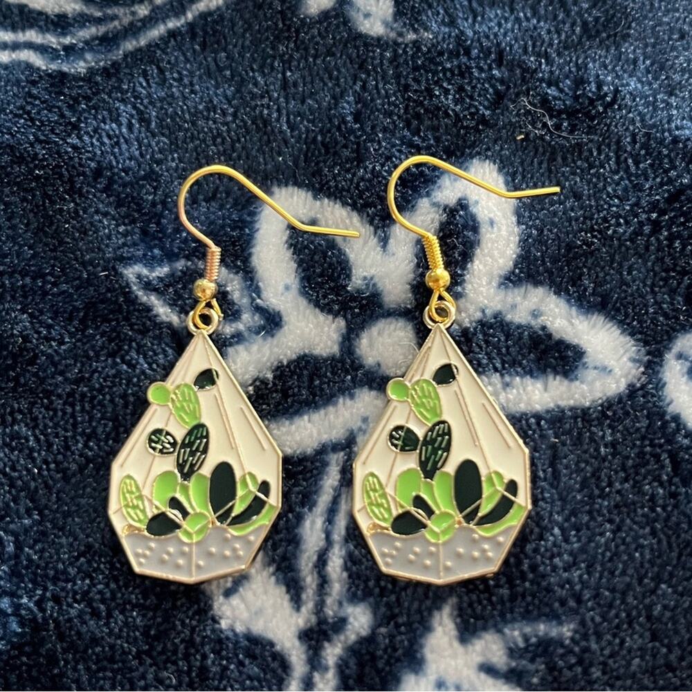 Authentic Handmade Navajo Indian Cactus Earrings